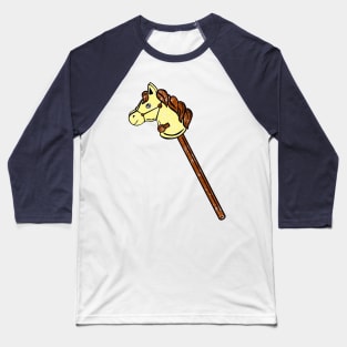 Yellow Stick Horse Baseball T-Shirt